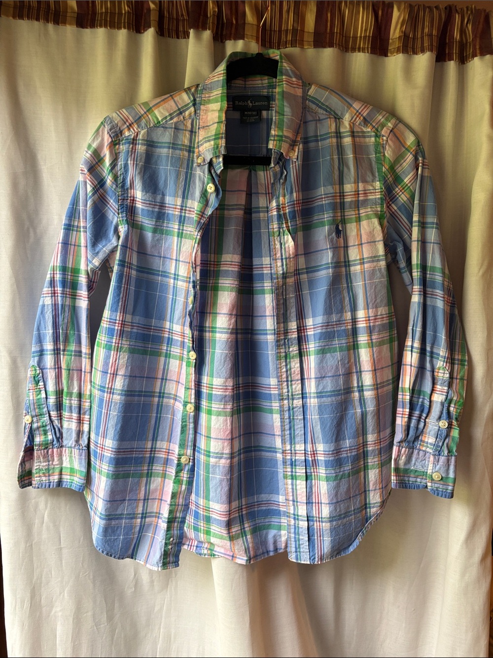 Polo by Ralph Lauren Pastel Blue Plaid Button-Down Shirt